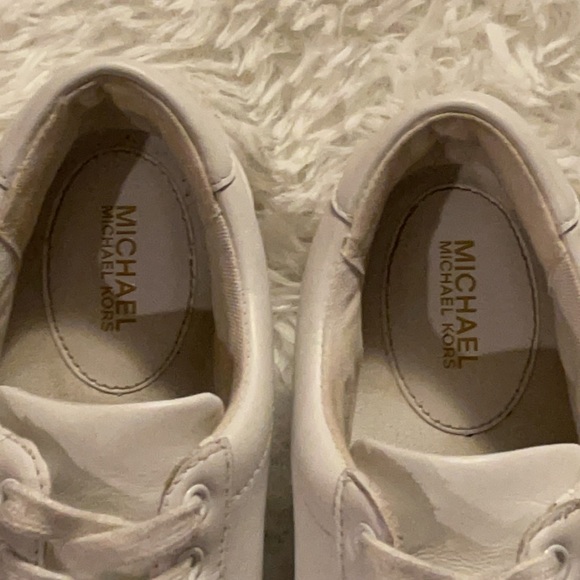 MICHAEL KORS WOMENS LEATHER SNEAKERS COLOR WHITE 6 - Picture 3 of 16